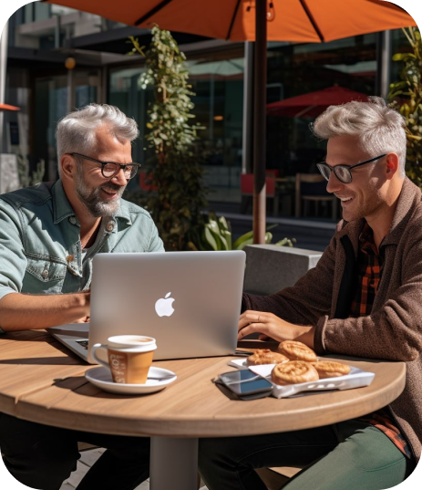 Men with laptops